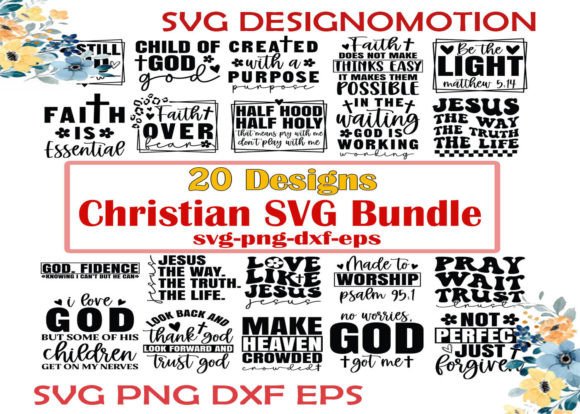 20 Christian SVG Bundle for Real Embroidery Projects