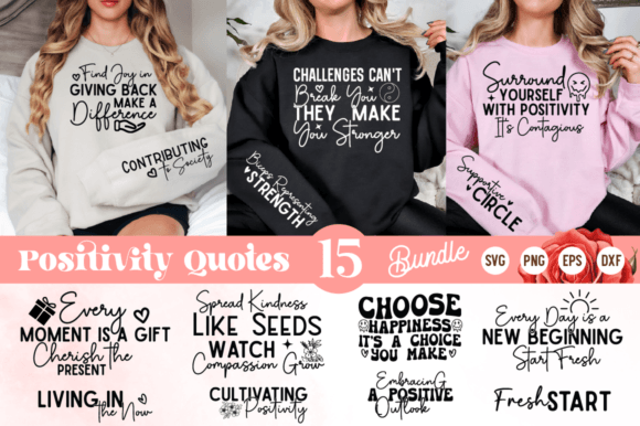 Boho Positivity Sleeve SVG Bundle Review