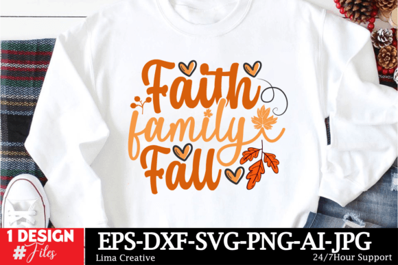 Faith Falimy Fall SVG Design: A Layered Embroidery File for Real Projects