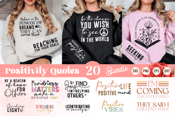 Positivity Quotes SVG Bundle Review for Real Projects